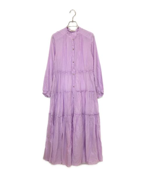 ne quittez pas（ヌキテパ）ne quittez pas (ヌキテパ) Cotton Voile Tiered Maxi Dress ピンク サイズ:-の古着・服飾アイテム