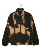 SUPREME×THE NORTH FACEシュプリーム×ザ ノース フェイス）の古着「Bleached Denim Print Fleece Jacket」｜ブラック×ブラウン