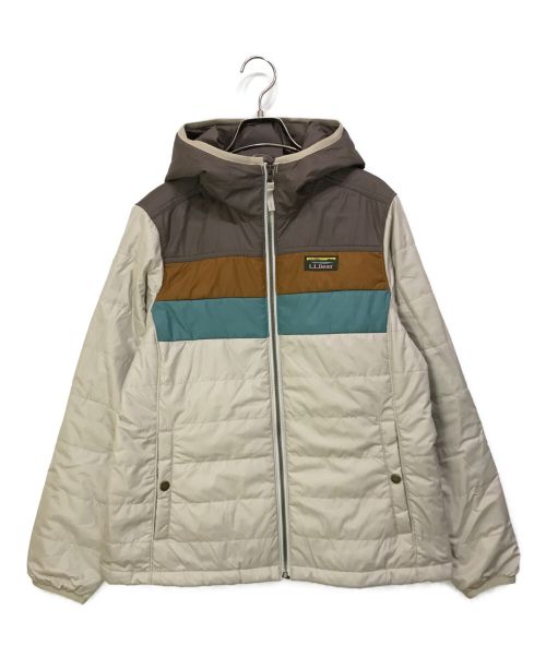 L.L.Bean（エルエルビーン）L.L.Bean (エルエルビーン) マウンテンクラシックパファージャケット アイボリー×ブラウン サイズ:Mの古着・服飾アイテム