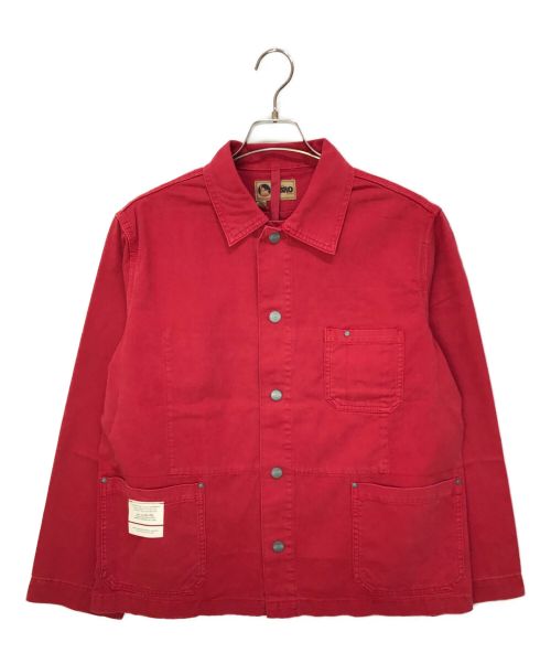 NIGEL CABOURN（ナイジェルケーボン）NIGEL CABOURN (ナイジェルケーボン) RED DRILL COTTON JACKET FIELD レッド サイズ:46の古着・服飾アイテム