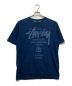 stussy（ステューシー）の古着「ロゴインディゴ半袖スウェット」｜インディゴ