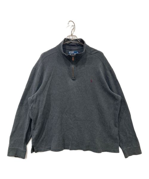 POLO RALPH LAUREN（ポロ・ラルフローレン）POLO RALPH LAUREN (ポロ・ラルフローレン) 【古着】コットンハーフジップニット グレー サイズ:XLの古着・服飾アイテム