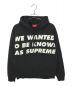 SUPREME（シュプリーム）の古着「Known As Hooded Sweatshirt」｜ブラック