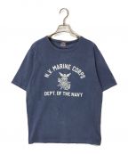 MUSE de Deuxieme Classeミューズ ドゥーズィエム クラス）の古着「MARINE CORPS Tシャツ」｜ネイビー