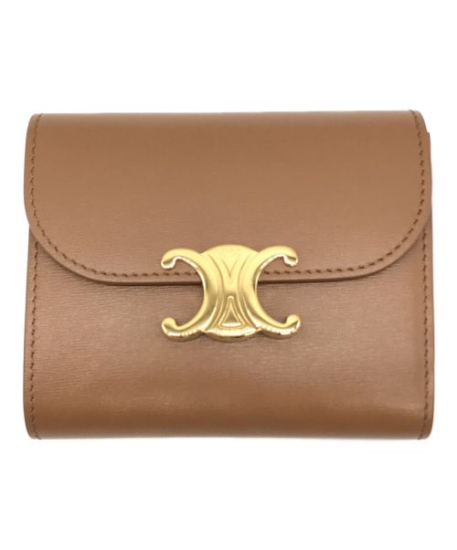 CELINE（セリーヌ）CELINE (セリーヌ) Small Flap Wallet Bronze サイズ:-の古着・服飾アイテム