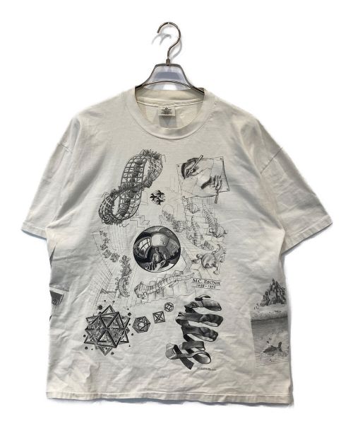 ANDAZIA（アンダジア）ANDAZIA (アンダジア) 【古着】M.C.ESCHER s/s tee ホワイト サイズ:XLの古着・服飾アイテム