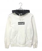 SUPREME×COMME des GARCONS SHIRTシュプリーム×コムデギャルソンシャツ）の古着「Box Logo Pullover Hoodie/ボックスロゴフーディー」｜ホワイト