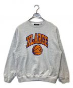 X-LARGEエクストララージ）の古着「COLLEGE LOGO CREWNECK SWEAT」｜グレー