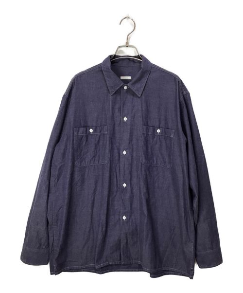 COMOLI（コモリ）COMOLI (コモリ) オープンカラーシャツ パープル サイズ:3の古着・服飾アイテム