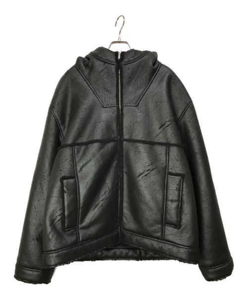 SUPREME（シュプリーム）SUPREME (シュプリーム) Faux Shearling Hooded Jacket Black サイズ:XLの古着・服飾アイテム