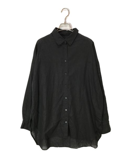 Spick and Span（スピックアンドスパン）Spick and Span (スピックアンドスパン) HEMPローンルーズシャツ ブラック サイズ:-の古着・服飾アイテム