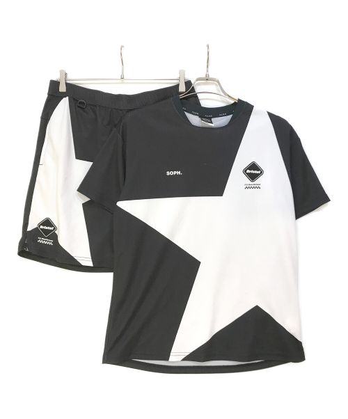 F.C.R.B.（エフシーアールビー）F.C.R.B. (エフシーアールビー) BIG STAR TRAINING S/S TOP & SHORTS ホワイト×ブラック サイズ:Mの古着・服飾アイテム