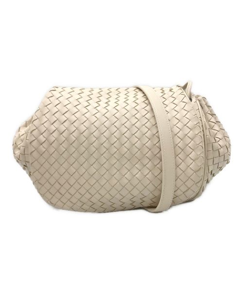 BOTTEGA VENETA（ボッテガベネタ）BOTTEGA VENETA (ボッテガベネタ) イントレチャートフラップショルダーバッグ アイボリー サイズ:-の古着・服飾アイテム