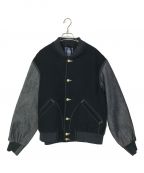 J.PRESSジェイプレス）の古着「MOLESKIN VARSITY JACKET」｜ネイビー