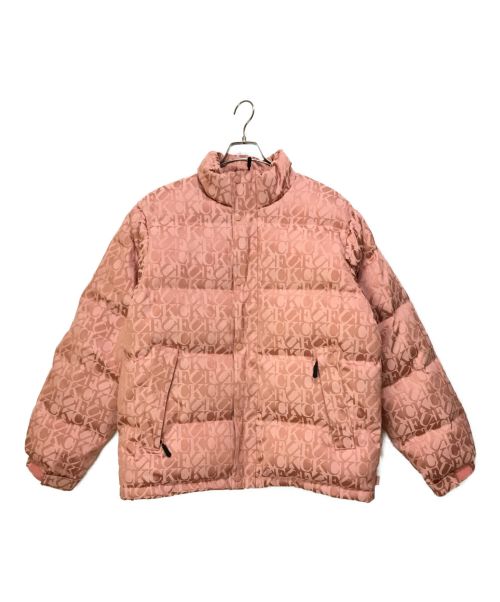 SUPREME（シュプリーム）SUPREME (シュプリーム)  Fuck Jacquard Puffy Jacket ダウンジャケット ピンク サイズ:Ⅿの古着・服飾アイテム