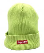 SUPREMEシュプリーム）の古着「ボックスロゴニット帽」｜黄緑