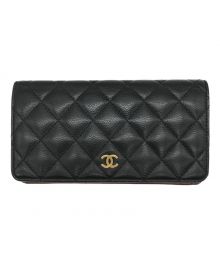 CHANEL（シャネル）の古着「マトラッセ キャビアスキン 財布」｜ブラック