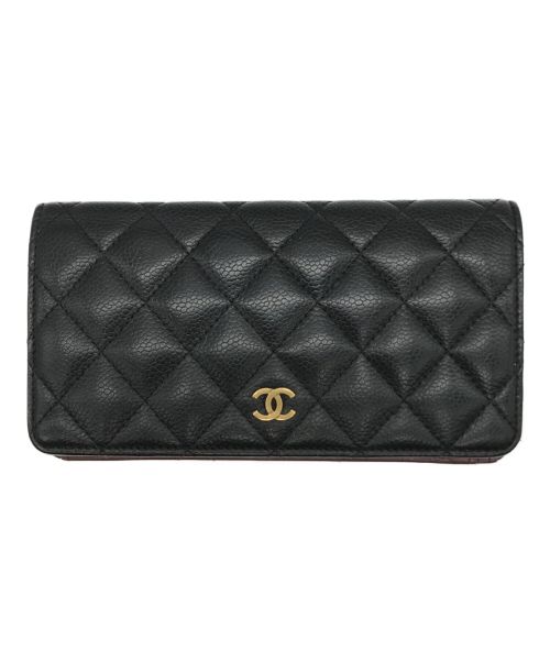 CHANEL（シャネル）CHANEL (シャネル) マトラッセ キャビアスキン 財布 ブラック サイズ:-の古着・服飾アイテム