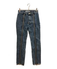 JOHN LAWRENCE SULLIVAN（ジョン ローレンス サリバン）の古着「Washed Denim Zipped Pants」｜インディゴ