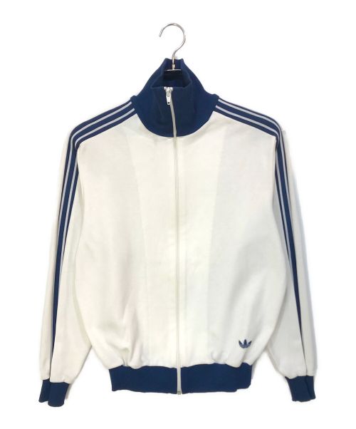 adidas（アディダス）adidas (アディダス) トレフォイルトラックジャケット ホワイト×ネイビー サイズ:3の古着・服飾アイテム