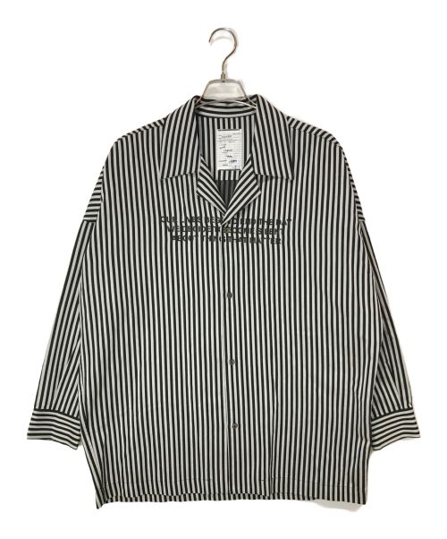 SHAREEF（シャリーフ）SHAREEF (シャリーフ) STRIPE PAJAMA SHIRTS ホワイト×ブラック サイズ:2の古着・服飾アイテム