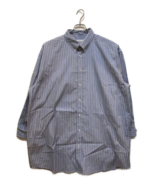 Maison Margiela（メゾンマルジェラ）Maison Margiela (メゾンマルジェラ) LONG SHIRT CLASSIC STRIPE OVER FIT ブルー サイズ:38の古着・服飾アイテム