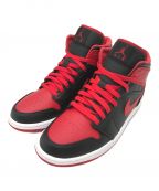 NIKEナイキ）の古着「AIR JORDAN 1 MID」｜BLACK/FIRE RED-WHITE