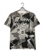 stussyステューシー）の古着「カモ柄Tシャツ」｜ホワイト×ブラック