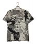 stussy (ステューシー) カモ柄Tシャツ ホワイト×ブラック サイズ:S：5000円