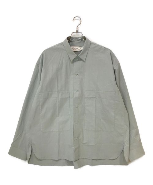 POLYPLOID（ポリプロイド）POLYPLOID (ポリプロイド) SHIRT JACKET C ブルー サイズ:4の古着・服飾アイテム