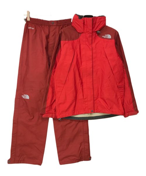 THE NORTH FACE（ザ ノース フェイス）THE NORTH FACE (ザ ノース フェイス) RAINTEX Flight セットアップ ブラウン×レッド サイズ:Sの古着・服飾アイテム