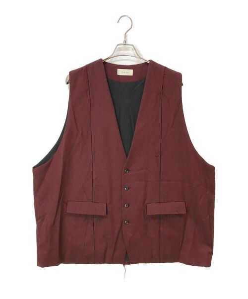 jieda（ジエダ）jieda (ジエダ) GABADINE OVER VEST レッド サイズ:-の古着・服飾アイテム