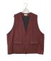 jieda（ジエダ）の古着「GABADINE OVER VEST」｜レッド