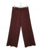 SASQUATCHfabrix.サスクワッチファブリックス）の古着「FLARE SILHOUETTE SLACKS」｜ワイン