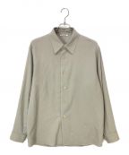 AURALEEオーラリー）の古着「HARD TWIST WOOL DOBBY SHIRTS」｜ベージュ