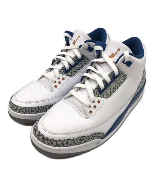 NIKE（ナイキ）NIKE (ナイキ) AIR JORDAN 3 RETRO ホワイト×ブルー サイズ:275の古着・服飾アイテム