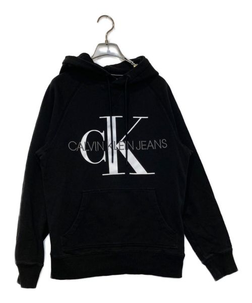 Calvin Klein Jeans（カルバンクラインジーンズ）Calvin Klein Jeans (カルバンクラインジーンズ) プルオーバーパーカー ブラック サイズ:Sの古着・服飾アイテム