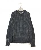 MAISON SPECIALメゾンスペシャル）の古着「Linking Slash Knit Top」｜ネイビー