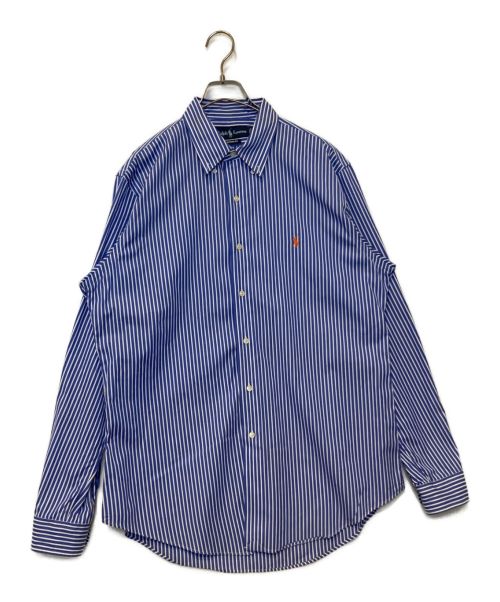 POLO RALPH LAUREN（ポロ・ラルフローレン）POLO RALPH LAUREN (ポロ・ラルフローレン) ストライプシャツ ブルー サイズ:Lの古着・服飾アイテム