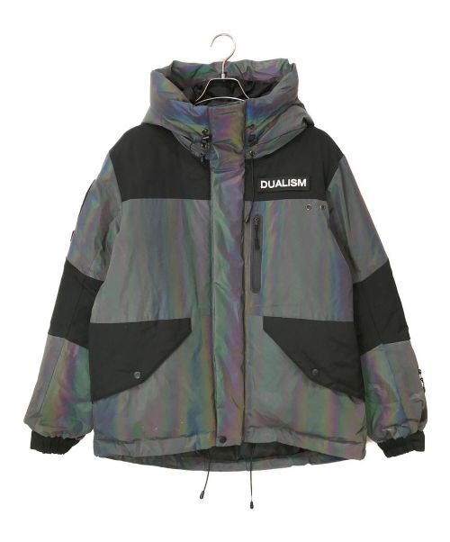 DUALISM（デュアリズム）DUALISM (デュアリズム) REFLECT BATTING JACKET ブラック×パープル サイズ:Lの古着・服飾アイテム