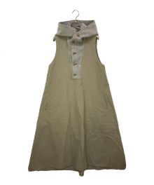 Y's（ワイズ）の古着「Cotton Switching Sleeveless Flare Dress」｜ベージュ