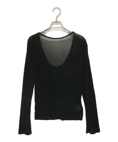 Little suzie（リトルスージー）Little suzie (リトルスージー) 2way Velvet Tulle Top ブラック サイズ:ONEの古着・服飾アイテム