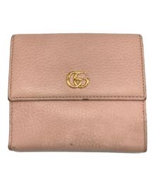 GUCCI（グッチ）の古着「フレンチフラップウォレット」｜ピンク