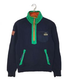 POLO RALPH LAUREN（ポロ・ラルフローレン）の古着「ハーフジップスウェット」｜ネイビー