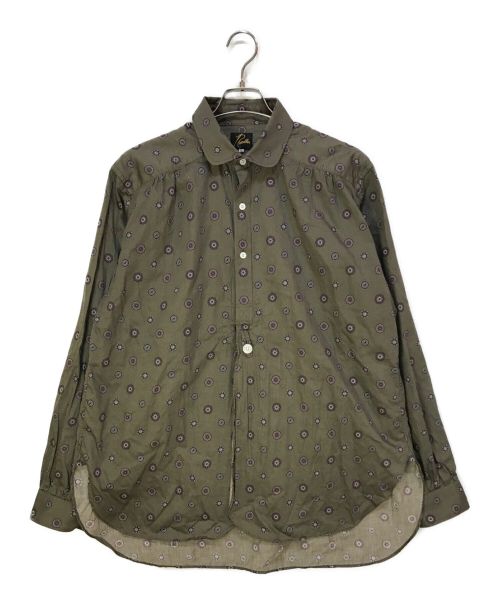 Needles（ニードルズ）Needles (ニードルズ) ROUND COLLAR EDW SHIRT カーキ サイズ:Lの古着・服飾アイテム