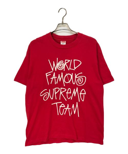 SUPREME（シュプリーム）SUPREME (シュプリーム) world famous ワールドフェイマス tシャツ レッド サイズ:Lの古着・服飾アイテム