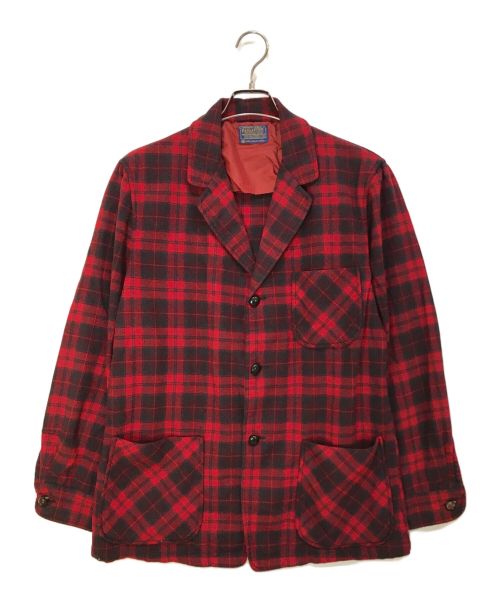 PENDLETON（ペンドルトン）PENDLETON (ペンドルトン) ウールテーラードジャケット レッド サイズ:Mの古着・服飾アイテム