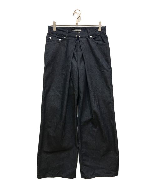 JOHN LAWRENCE SULLIVAN（ジョンローレンスサリバン）JOHN LAWRENCE SULLIVAN (ジョンローレンスサリバン) Rigid denim wide pants インディゴ サイズ:44の古着・服飾アイテム