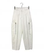 STELLA McCARTNEYステラマッカートニー）の古着「White linen tapered high-waisted trousers」｜ホワイト