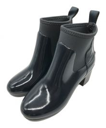 HUNTER（ハンター）の古着「REFINED GLOSS MID HEEL BOOT」｜ネイビー